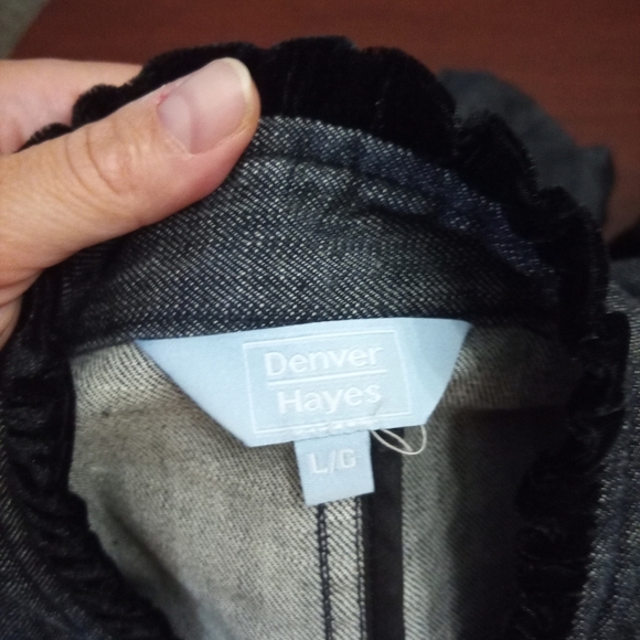 Denver Hayes Black Jean Jacket Classic Style - Picture 2 of 2